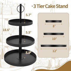 Cupcake Stand for 50 Cupcakes,Cupcake Stand 2 PACK Metal 3 Tier Cupcake Tower