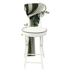 Bohemia Green & White Artificial Rose Chair Decorations 6-Piece Wedding Set