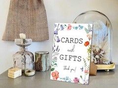 Boho Bridal Shower Sign, Wildflower Bar Signage Party, 8×11 Wooden Play Sig