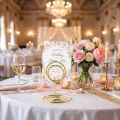 26 Pieces Gold Table Number Holders – Place Card Holders & Table Number Stand…