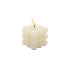 IVORY 2 Bubble Cube 2″ Flameless LED CANDLES Decorative Centerpieces Party Event