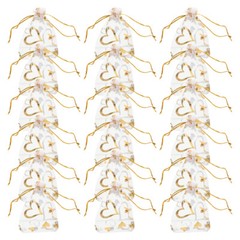 100 Pcs Small Mesh Drawstring Bags Jewelry Pouches for Gift Packaging