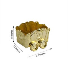 GOLD 12 Metallic Mini Chariot Wedding Favor Boxes GIFT HOLDERS Party Decorations