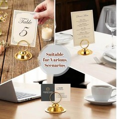 36 Table Place Card Holders Gold