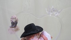 Vintage Western Couple Wedding Cake Topper Cowboy & Bride Tying the Knot