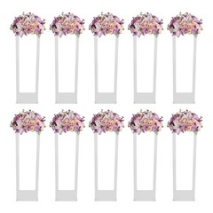10PCS Clear Acrylic Flower Stand, Acrylic Flower Stand for Wedding Centerpieces