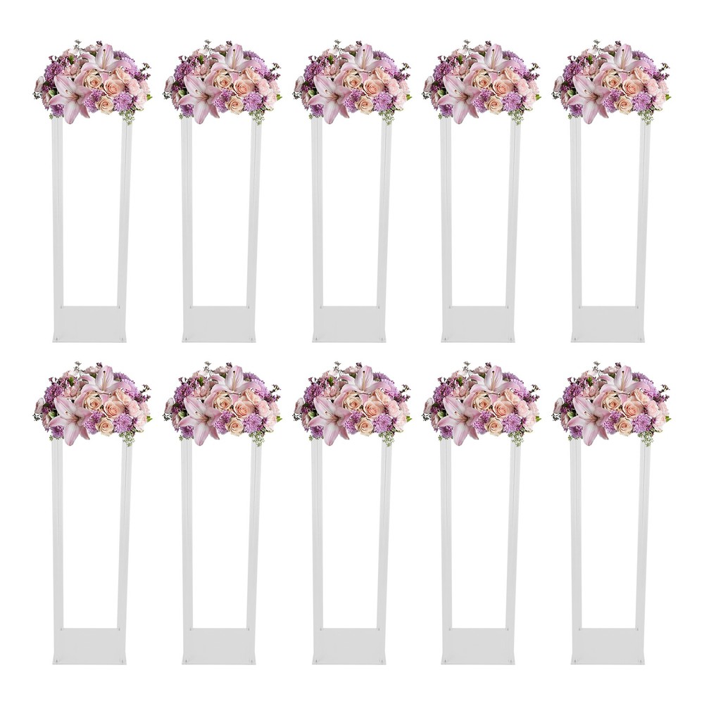 10PCS Clear Acrylic Flower Stand, Acrylic Flower Stand for Wedding Centerpieces
