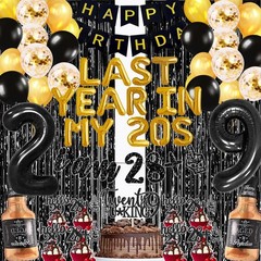 29th Birthday Decorations Party Supplies for Men Last Year in My 20s Balloons…
