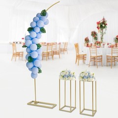 GOLD Metal Wedding Stand For Wedding Events Party Rectangular+Arch 3pcs