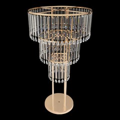 3 Tiers Crystal Flower Stand Gold Wedding Flower Stand Flower Arrangement Decor