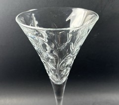 RCR Royal Crystal Glass Goblets LAURUS Glass Water Stickers Italy Set of 3 Vtg