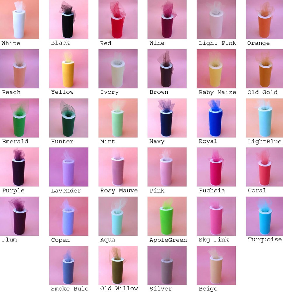 3″X25yds Tulle Spool Wedding Bridal Party Favor Fabric Decoration Tutu Crafts