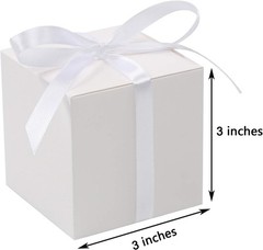 Versatile 60PCS White Gift Boxes 3x3x3 Inches – Perfect for Any Celebration