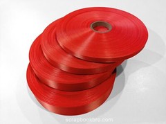 Tomato Red 10mm 16mm 25mm 40mm Satin Ribbon For Scrapbooking Wrap Decorations