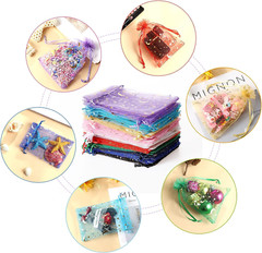 00PCS Moon Star Organza Bags 3X4 Inch for Jewelry Candy Wedding Party Favors
