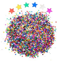 7 oz/ 200 g Rainbow Colored Star Confetti for 7 Ounce (Pack of 1), Multicolor