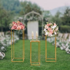 3PCS Flower Holders Rectangular Flower Stand Geometric Floral Display Holder