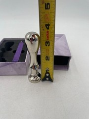 Silver Wax Seal Stamp Set By Younique Purple Wax Stick Decorative Design In Box