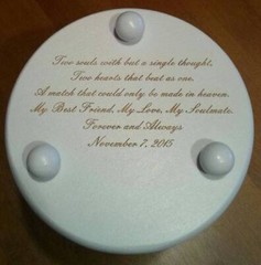 The Wedding Day in White Unity Sand Ceremony Hourglass by Heirloom Hourglass