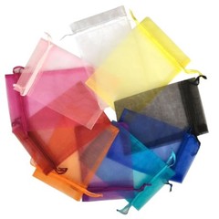 100Pcs 4*5inch Portable Organza Mix Colors Wedding Jewelry Candy Packing Bag