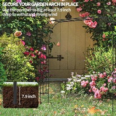 Garden Arch Trellis, Trellis Arch for Climbing Plants Outdoor, 10.5 x 7.9FT M…