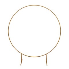 7 ft Gold Balloon Circle Metal Frame Round BACKDROP STAND Wedding Arch Party