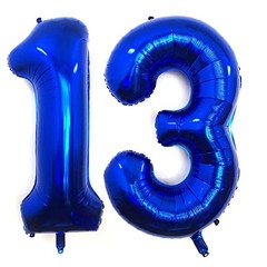 13 Number Balloons Giant 13 or 31 Balloons Navy 40 Inch Navy Blue Navy Blue 13