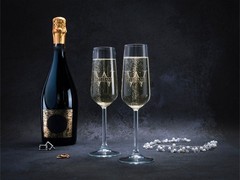 Champagne Flutes Personalized, Mr Mrs Champagne Glasses, Set 2 Engraved Glasses