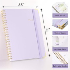 2026 Planner, Calendar Planner Weekly and Monthly, January 8.5″ x 11″ Purple
