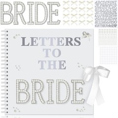Fuyoooo 12 x 12 Inch Letters to The Bride Scrapbook Wedding Memory Book Brida…