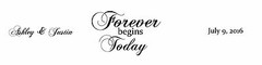 100 Forever Begins Today Wedding Birthday Party Water Bottle Labels