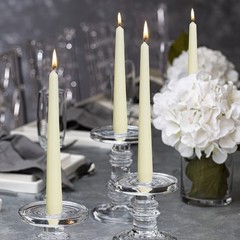 BOLSIUS Ivory Taper Candles – 10 Pack Unscented 10 Inch 10 Count,