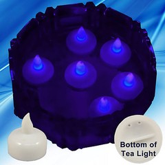 NEW 24 Purple Led Floating Floral Tea Light Candle for Wedding Centerpiece Decor