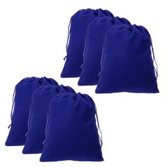 10pcs Velvet Gift Bags 7.9″ x 9.8″ Drawstring Jewelry Pouches, Dark Blue