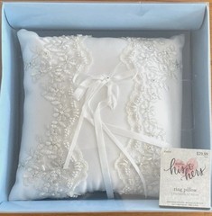 Ring Bearer Pillow His & Hers Lace, Beads, Ribbons By Studio Hobby Lobby NEW