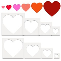 HADDIY Heart Stencils for Painting on Wood,16 Pcs Plastic Large to Small Diff…