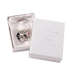 Heart Charm Keyring Wedding Gift – Beautiful Bridesmaid