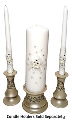 3-Piece Candles Set Wedding Supplies Rhinestone 9″ Unity Pillars & 10″ Tapers