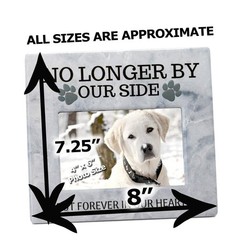 BANBERRY DESIGNS Dog Memorial Picture Frame – “No Longer By Our Side