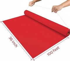 Disposable Aisle Runner, Red, 3×100 Feet | Thicken
