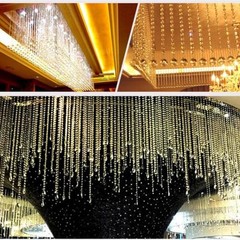 BRAVECOW 200Pcs/Set K9 Glass Crystal Garland Strands Hanging Chandelier Gem
