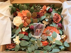 Ling’s moment 6Pack 1.8ft Artificial Flowers Garland Terracotta Lantern Flower