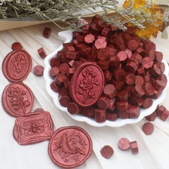 Wine Red Wax Seal Beads 1450pcs (1.1lb), Andotopee Premium Metallic Sealing W…