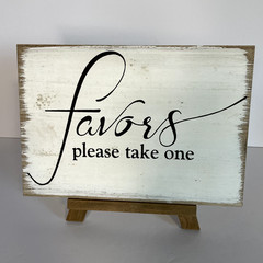 Copied – Favors Please Take One Wedding Sign Rustic Farmhouse Table Sign