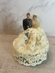 Vtg 1940s 1950s Wedding Cake Topper
