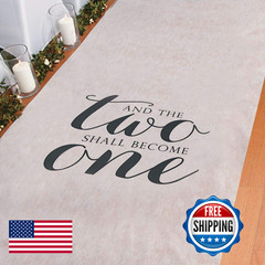 Fun Express Wedding Aisle Runner For Wedding Ceremony – White Runner Black
