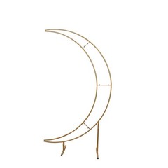 4 ft GOLD Metal Half Crescent Moon Wedding Arch Flower Stand Party Centerpieces