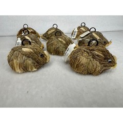 8 Pottery Barn Natural Straw Bunny Rabbit Place Card Holders Spring New w/ Tags