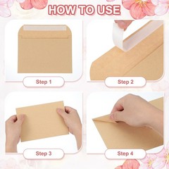 50pcs Self Sealing Envelopes 7.8×5.5 Inch for White A7 Invitations