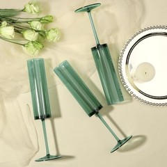 Acrylic Dark Wine Glasses champagne glasses Champagne Flutes 24 Pack Green